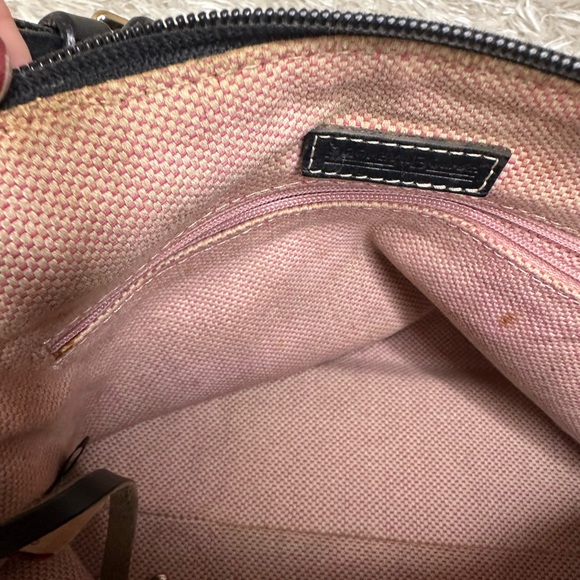 Dooney and Burke East West Slouch Black Pebbled Leather Hobo Bag - Picture 9 of 12